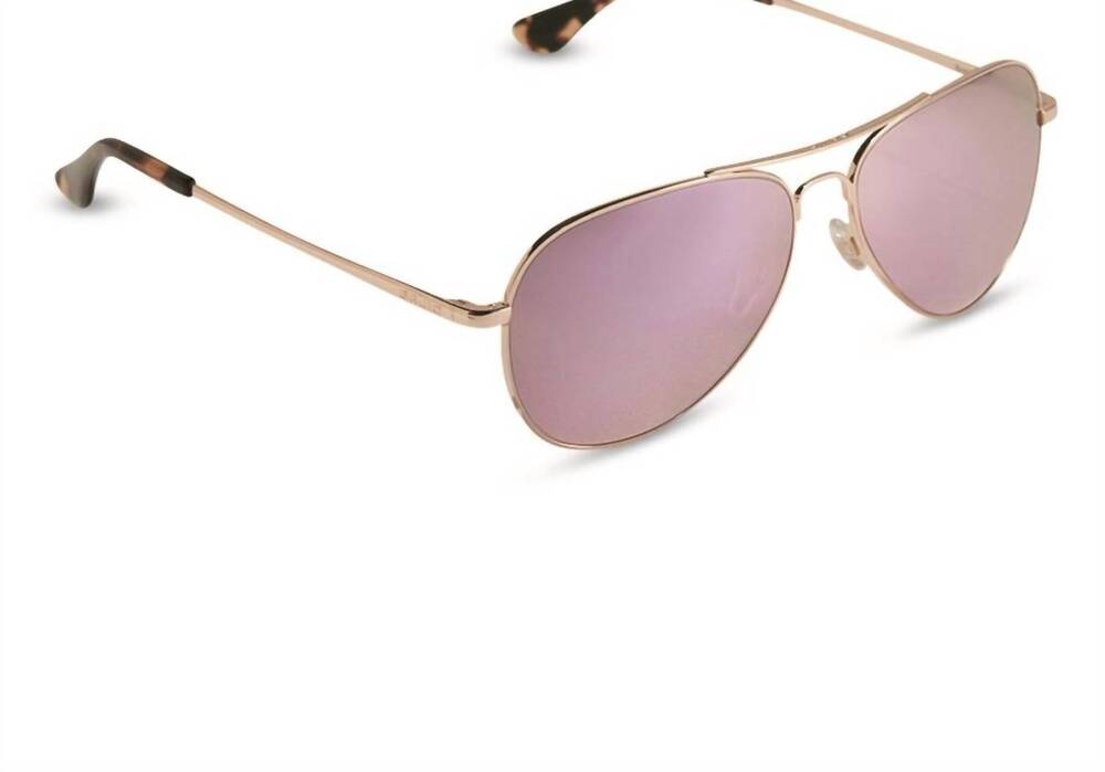 NEW BAJIO men's soldado sunglasses in satin rose gold/ rose mirror\